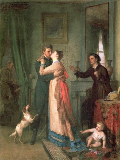 Terugkeer na de oorlog, 1878 door Akim Egorovich Karneev